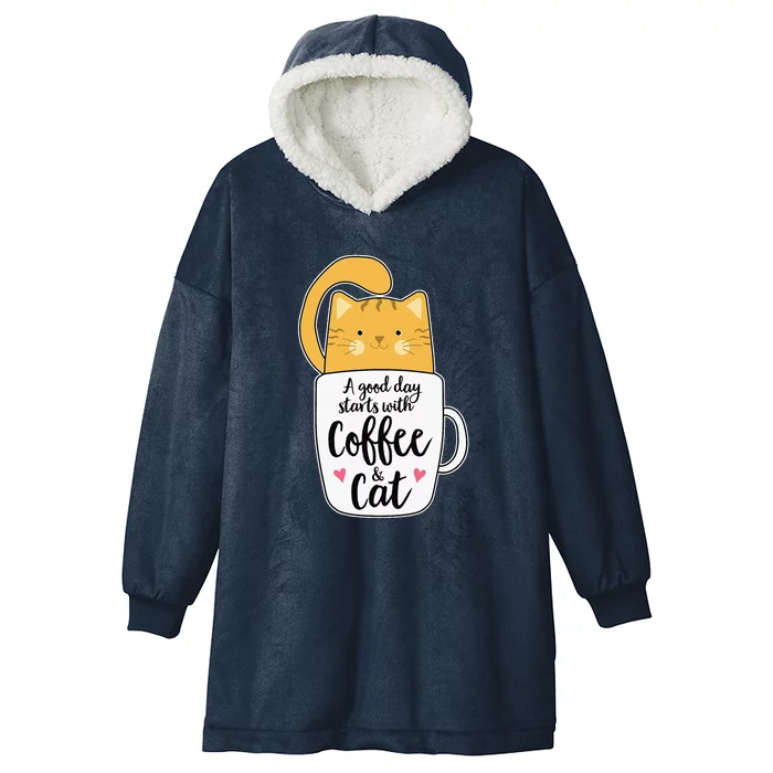 Orange Cat Coffee Mug Funny Cat Lover Hooded Wearable Blanket