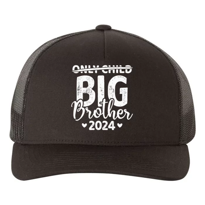 Only child crossed out big brother 2024 pregnancy Yupoong Adult 5-Panel Trucker Hat