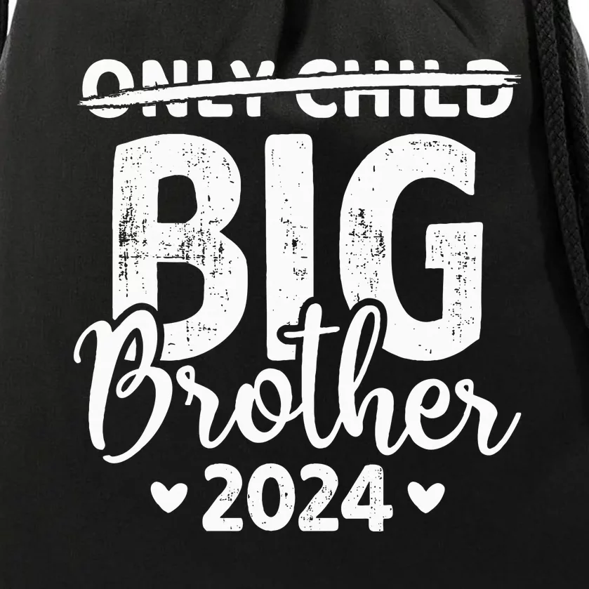 Only child crossed out big brother 2024 pregnancy Drawstring Bag