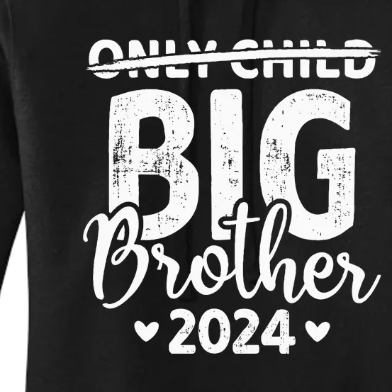 Only child crossed out big brother 2024 pregnancy Women's Pullover Hoodie