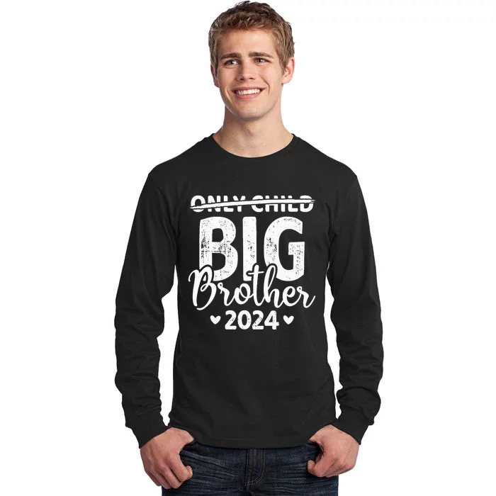 Only child crossed out big brother 2024 pregnancy Tall Long Sleeve T-Shirt