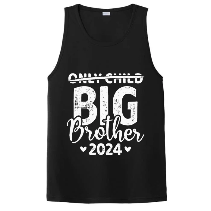 Only child crossed out big brother 2024 pregnancy Performance Tank