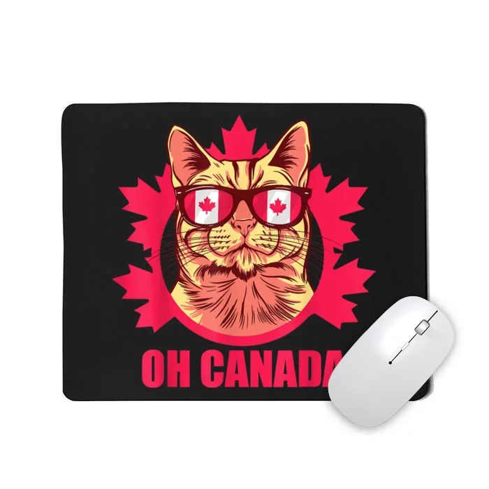 Oh Canada Canada Day Maple Leaf National Day 1st Of July Mousepad