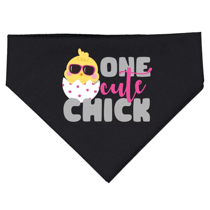 One Cute Chick Funny USA-Made Doggie Bandana