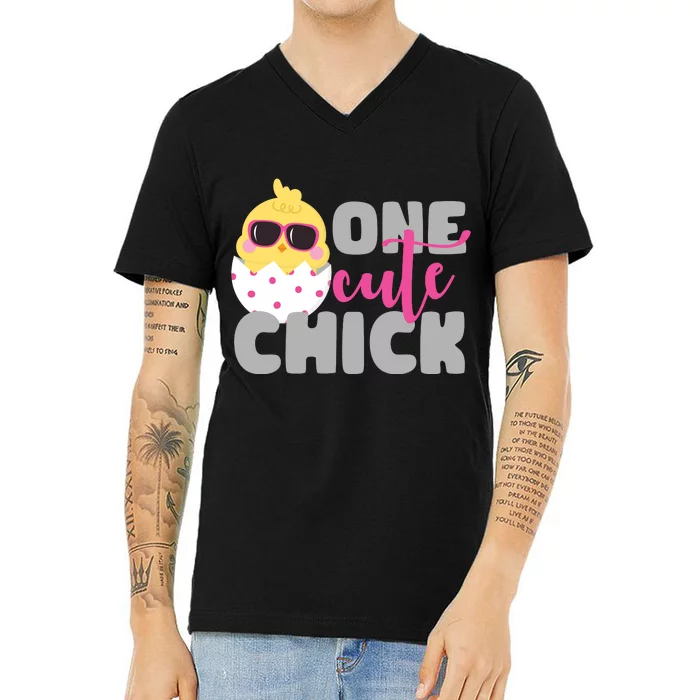 One Cute Chick Funny V-Neck T-Shirt