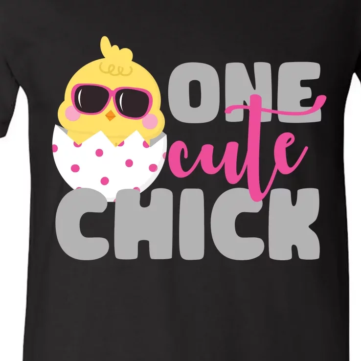 One Cute Chick Funny V-Neck T-Shirt