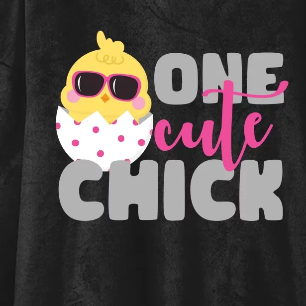 One Cute Chick Funny Hooded Wearable Blanket