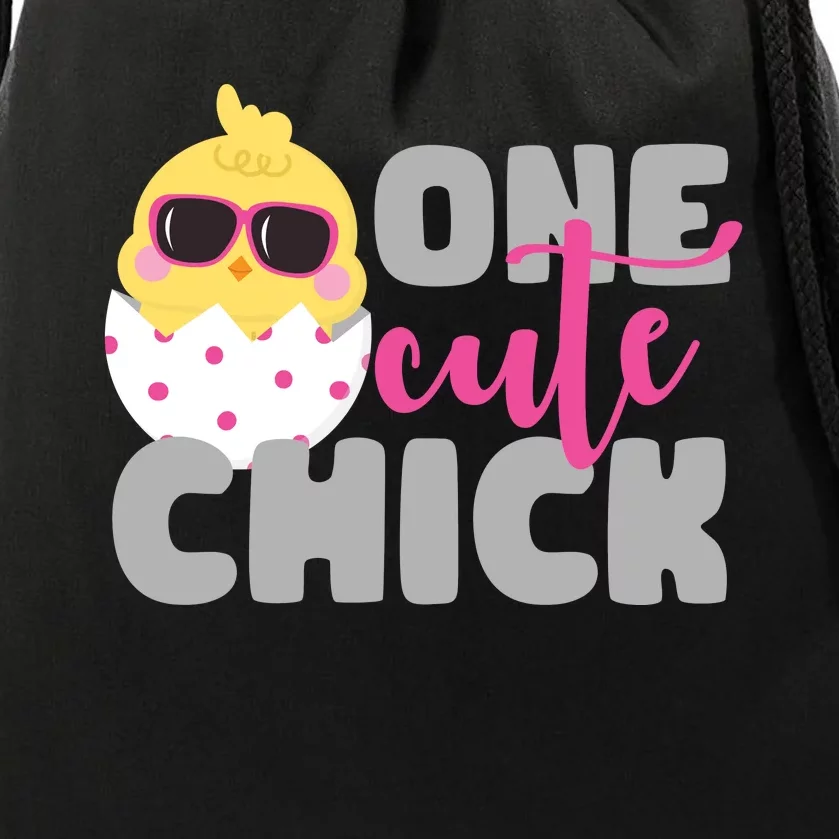 One Cute Chick Funny Drawstring Bag