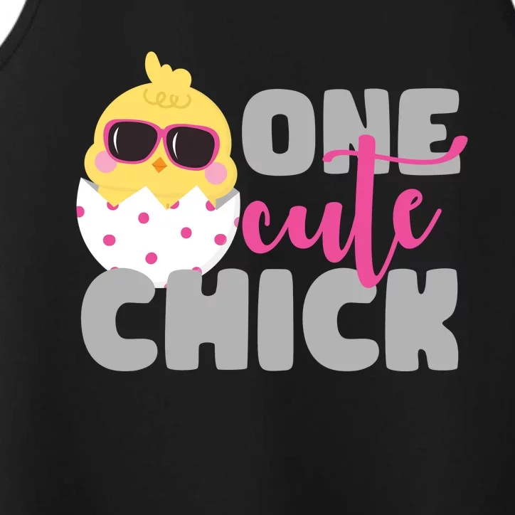 One Cute Chick Funny Performance Tank