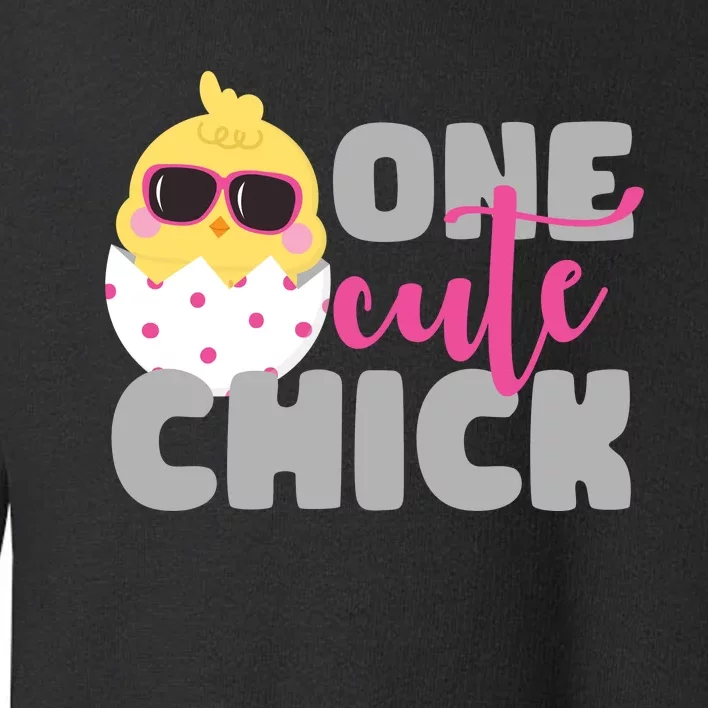 One Cute Chick Funny Toddler Sweatshirt