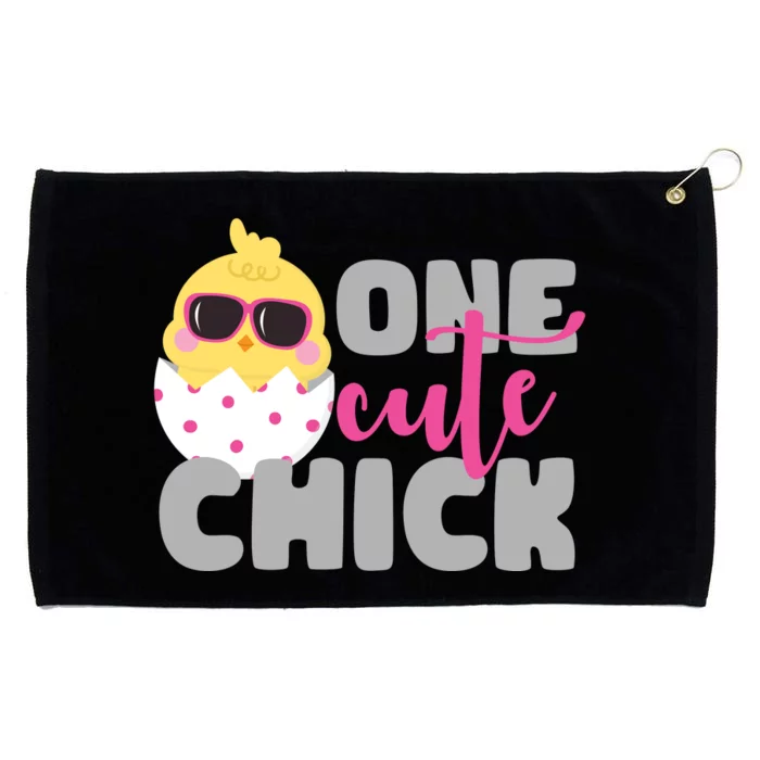 One Cute Chick Funny Grommeted Golf Towel