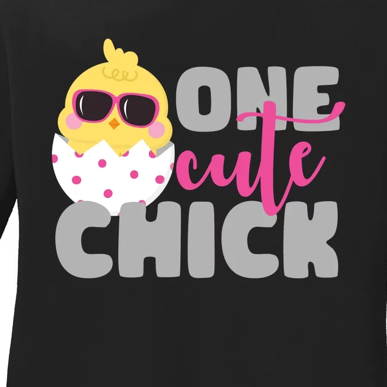 One Cute Chick Funny Ladies Long Sleeve Shirt