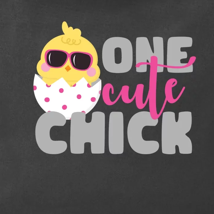 One Cute Chick Funny Zip Tote Bag