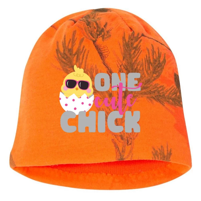 One Cute Chick Funny Kati - Camo Knit Beanie