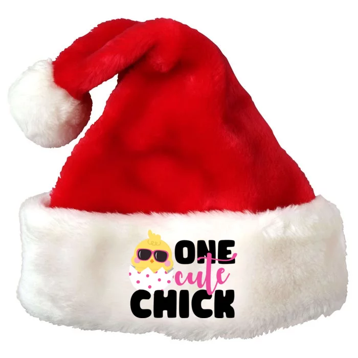 One Cute Chick Funny Premium Christmas Santa Hat