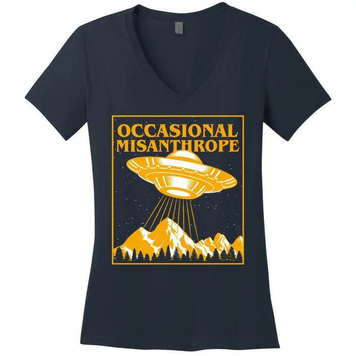 Occasional Misanthrope UFO Women's V-Neck T-Shirt