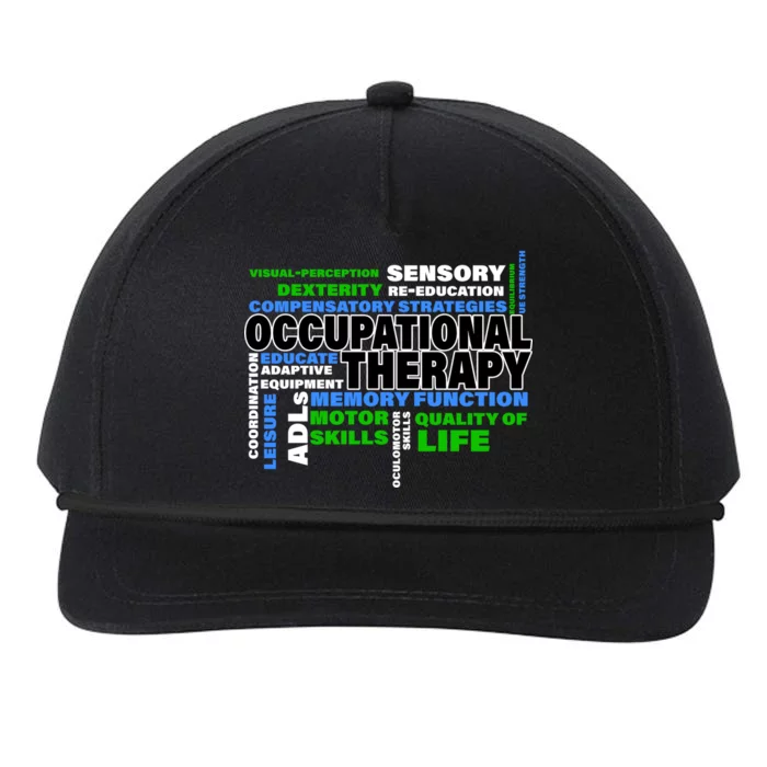 Occupational Therapy Word Cloud Snapback Five-Panel Rope Hat