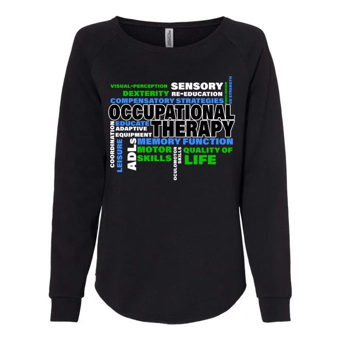 Occupational Therapy Word Cloud Womens California Wash Sweatshirt