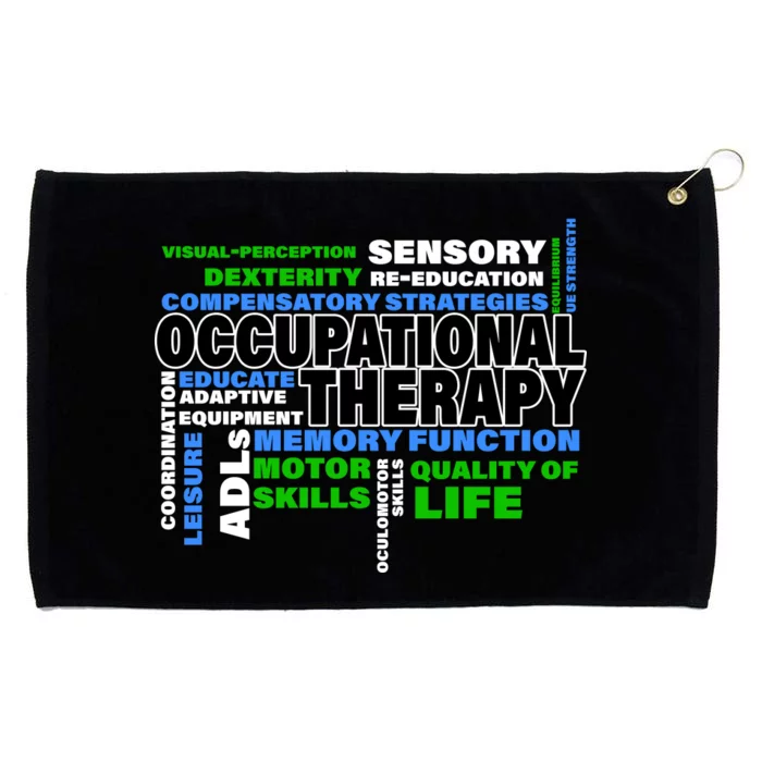 Occupational Therapy Word Cloud Grommeted Golf Towel