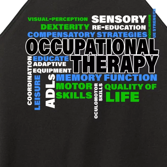 Occupational Therapy Word Cloud Women’s Perfect Tri Rocker Tank