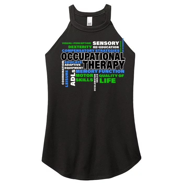 Occupational Therapy Word Cloud Women’s Perfect Tri Rocker Tank