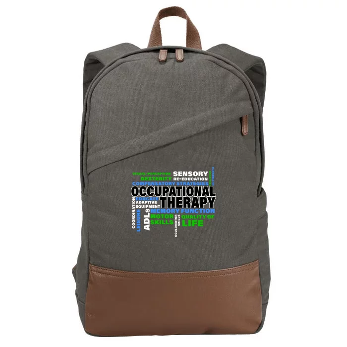 Occupational Therapy Word Cloud Cotton Canvas Backpack