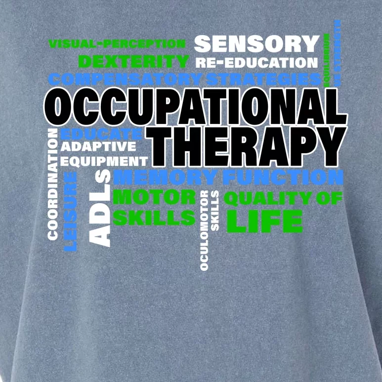 Occupational Therapy Word Cloud Garment-Dyed Women's Muscle Tee