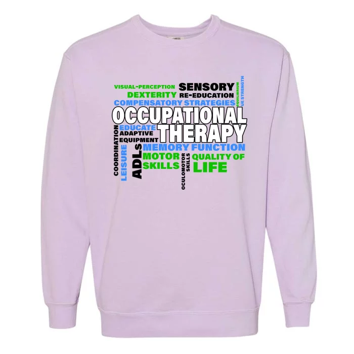 Occupational Therapy Word Cloud Garment-Dyed Sweatshirt