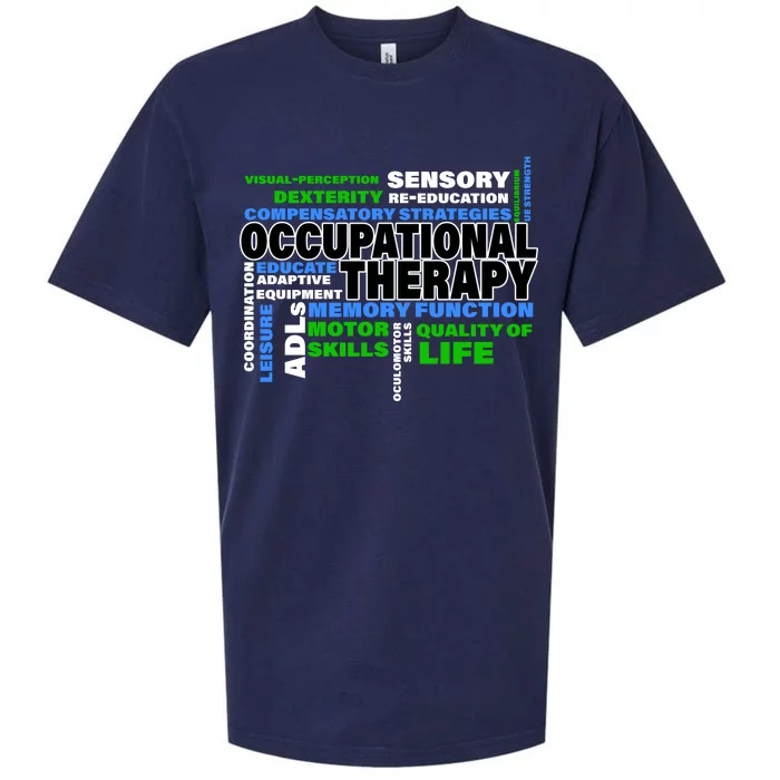 Occupational Therapy Word Cloud Sueded Cloud Jersey T-Shirt