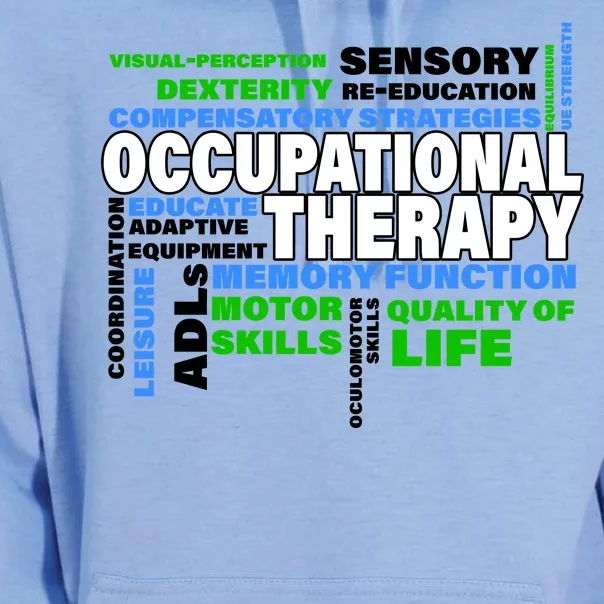 Occupational Therapy Word Cloud Unisex Surf Hoodie