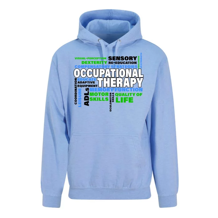 Occupational Therapy Word Cloud Unisex Surf Hoodie