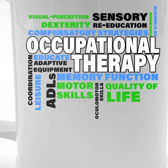 Occupational Therapy Word Cloud Front & Back Beer Stein