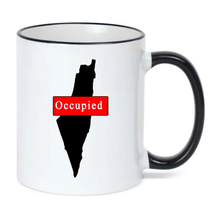 Occupied Palestine Free Gaza Anti Israel Black Color Changing Mug