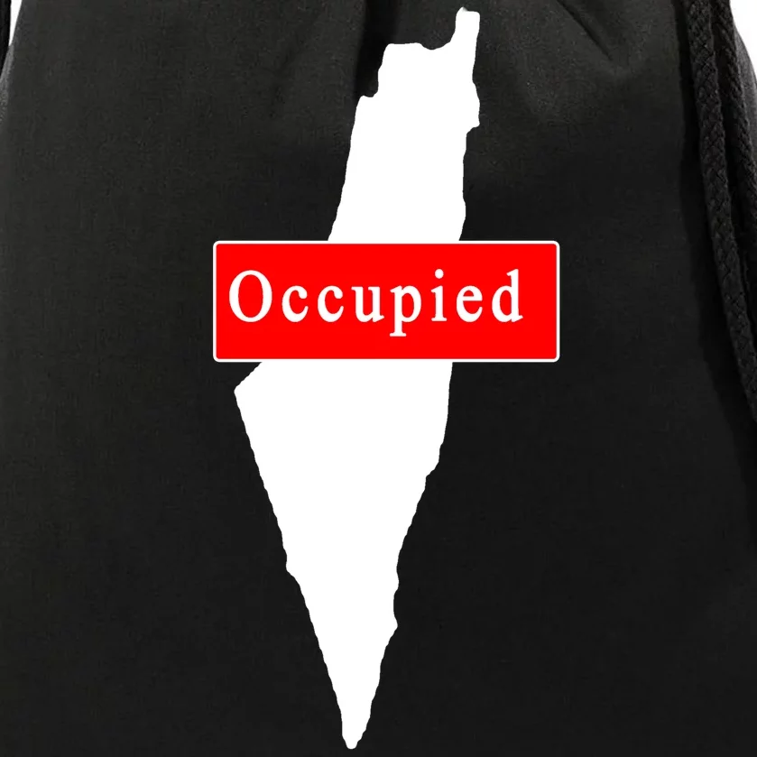 Occupied Palestine Free Gaza Anti Israel Drawstring Bag