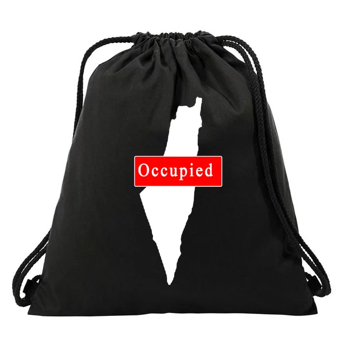 Occupied Palestine Free Gaza Anti Israel Drawstring Bag