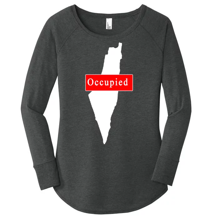 Occupied Palestine Free Gaza Anti Israel Women's Perfect Tri Tunic Long Sleeve Shirt