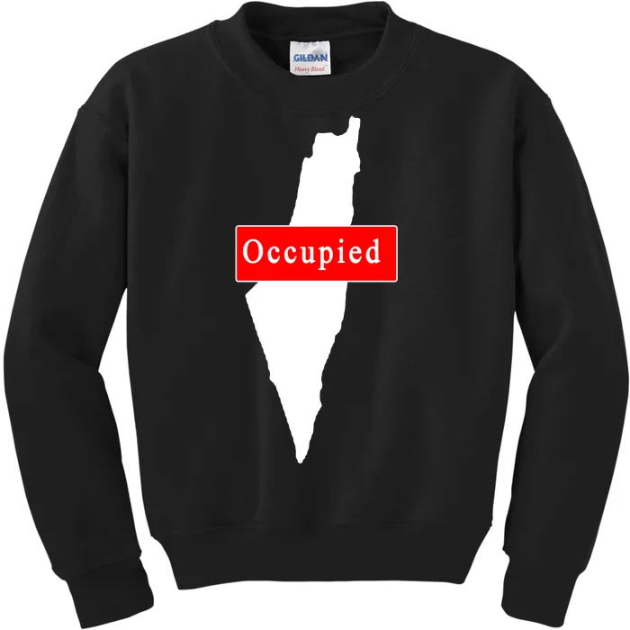 Occupied Palestine Free Gaza Anti Israel Kids Sweatshirt