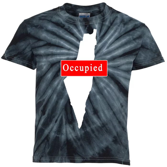 Occupied Palestine Free Gaza Anti Israel Kids Tie-Dye T-Shirt