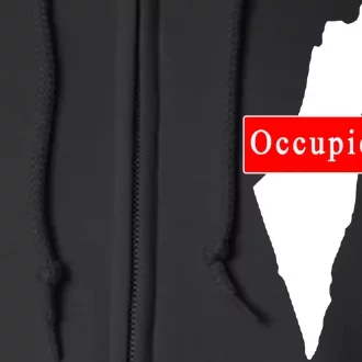 Occupied Palestine Free Gaza Anti Israel Full Zip Hoodie