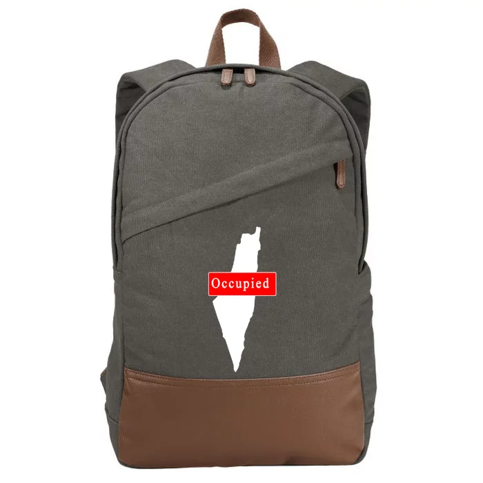 Occupied Palestine Free Gaza Anti Israel Cotton Canvas Backpack