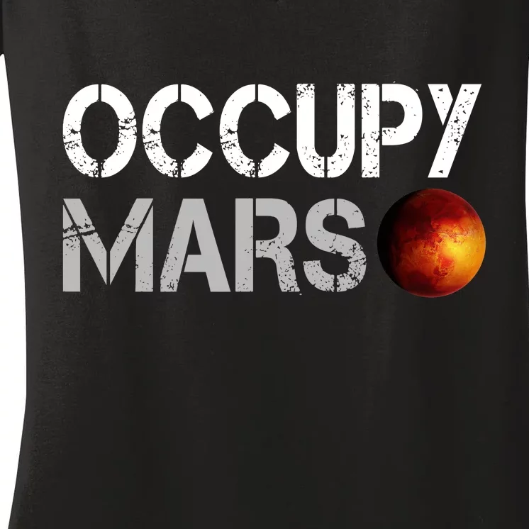 Occupy Mars Women's V-Neck T-Shirt