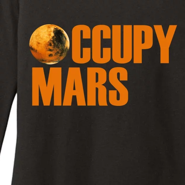 Occupy Mars Space Womens CVC Long Sleeve Shirt