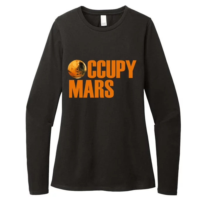 Occupy Mars Space Womens CVC Long Sleeve Shirt