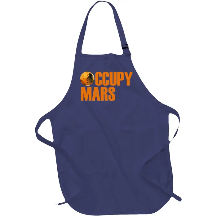 Occupy Mars Space Full-Length Apron With Pocket