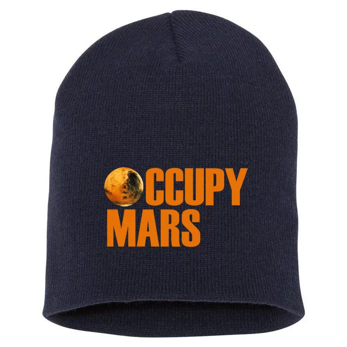 Occupy Mars Space Short Acrylic Beanie