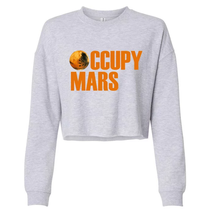 Occupy Mars Space Cropped Pullover Crew