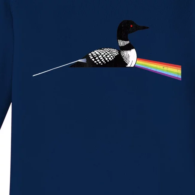 Original Classic Dark Side Of The Loon Bird Watching Baby Long Sleeve Bodysuit