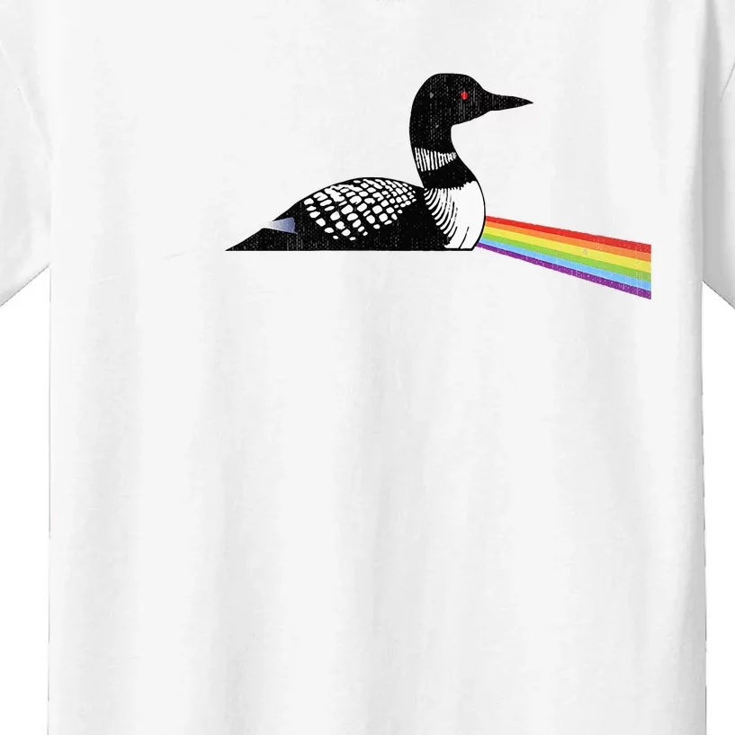 Original Classic Dark Side Of The Loon Bird Watching Kids T-Shirt