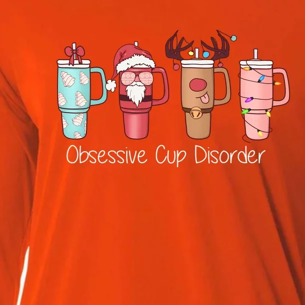 Obsessive Cup Disorder Cute Christmas Funny Cooling Performance Long Sleeve Crew