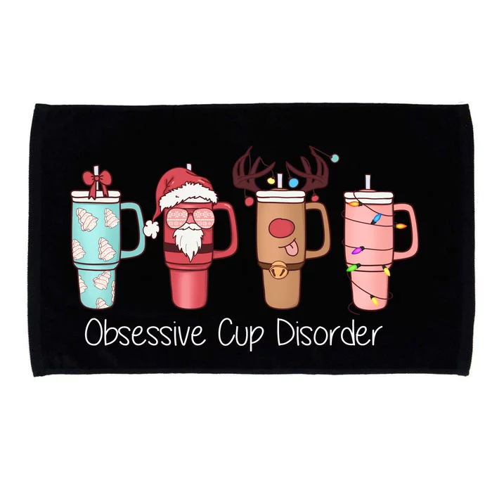 Obsessive Cup Disorder Cute Christmas Funny Microfiber Hand Towel